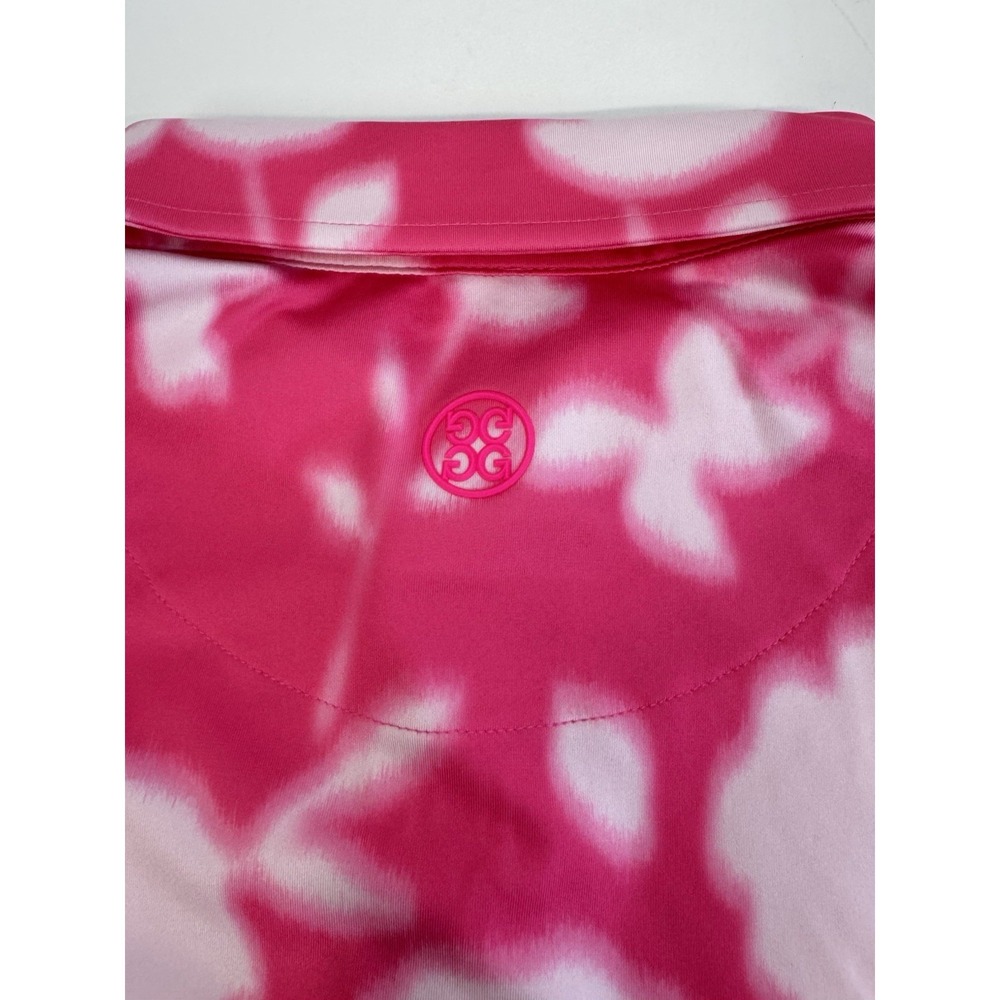 NWT G/Fore BLUR Floral Tech Knockout PINK Performance Golf Polo Shirt LARGE $110 - Picture 10 of 10